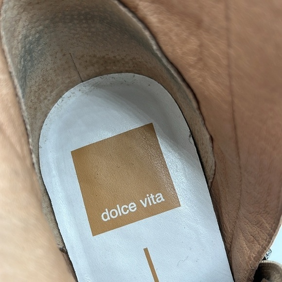 Dolce Vita Women’s 10 Side Zip Camel Perforated ankle bootie Coastal Cowgirl - Picture 9 of 12